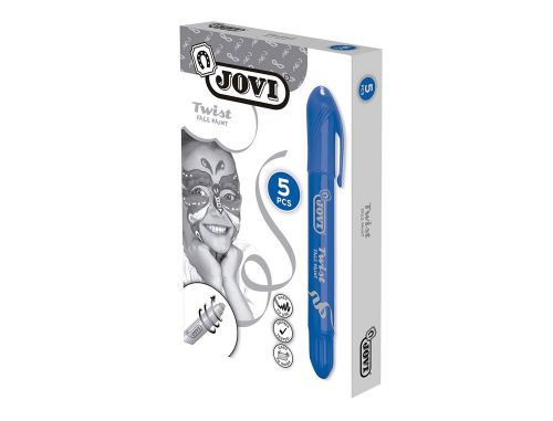 Barra de maquilhagem jovi twist make-up azul caixa de 5 unidades , Jovi , 73776 , 8412027191135